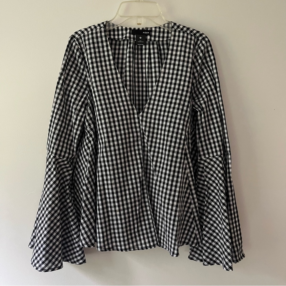 AQUA Bell Sleeve Top M